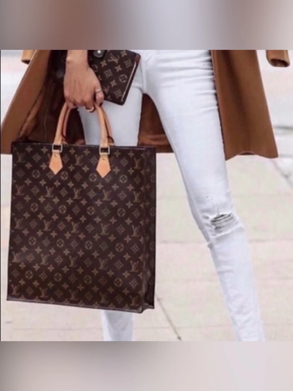 Authentic Louis Vuitton Shopping Sac plat discontinued bag